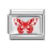 Y2K Rote Serie Blume Kirsche Herz Schleife Schmetterling Liebe Italienischer Charm Glieder Passend 9mm Edelstahlarmband Damen DIY Basteln