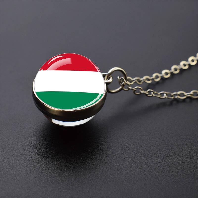 Countries Flag Glass Ball Necklace Russia France Spain UK Italy Poland Ukraine Flag Pendant Necklace Travel Gift