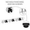 Wall Mounted Rack Space Saving Brooms Organizer Storage Solution for Bathroom