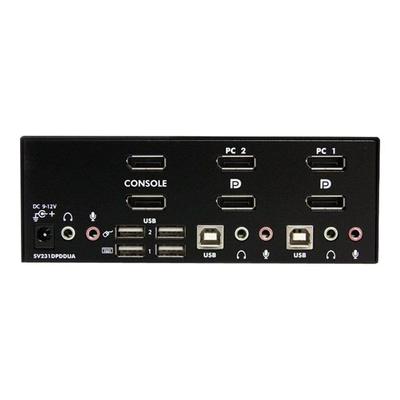 STARTECH .Com KVM Switch 2 Ports DisplayPort, USB and Audio - KVM Switch - 2560 X 1600 (SV231DPDDUA)
