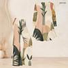 Women Plus Size Round Neck Three Quarter Sleeve Printed Flared Top And Flared Pants Two Piece Set