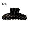 Matte Shark Clips for Thick Hair Polka Dot Claw Clip Women, Lightweight Acrylic Non-Slip Jaw Clip, Half Tied Hairstyles Elegant Strong Hold