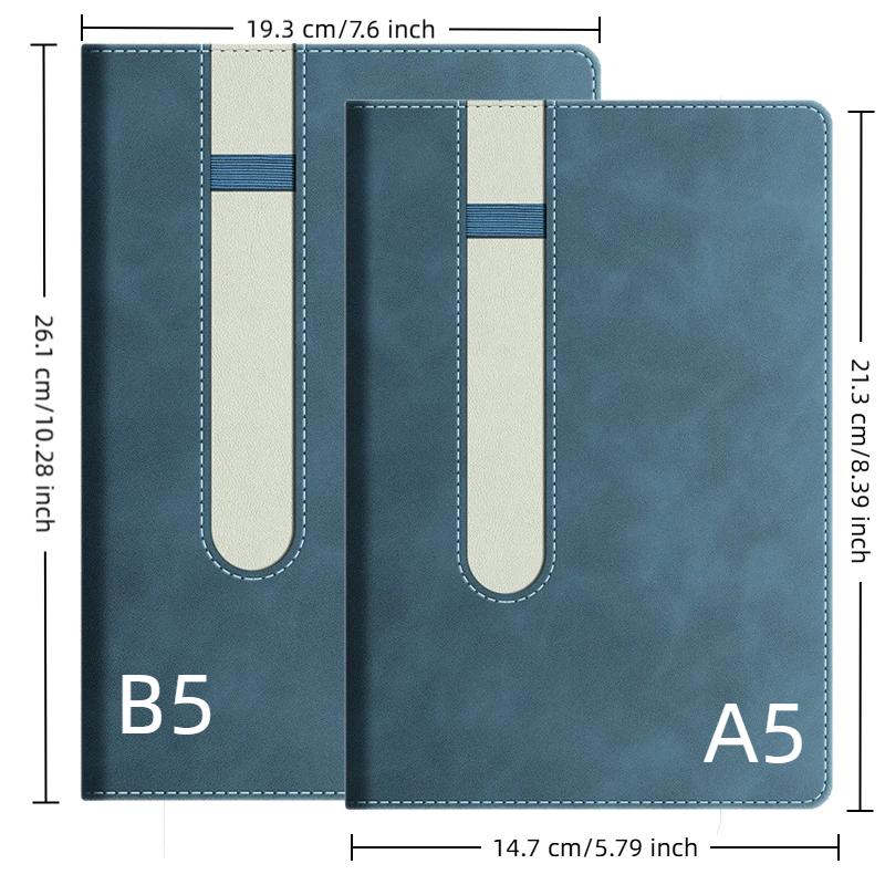 A5 B5 Notebook Pu Leather Notebook With Pen Holder Loop Thickened Suitable Journal For Work, Diary And Business