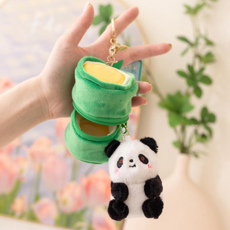 Cartoon Capibara Capybara Doll Plush Toy Hamburger Capybara Panda Small Pendant Bag Keychain