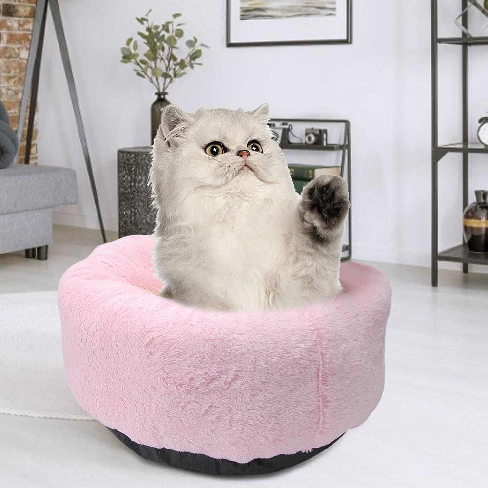 Winter Keeping Warm Plush Pet Soft Mat Sleeping Pad Bed Dog Cat Puppy Round Cushion Nest