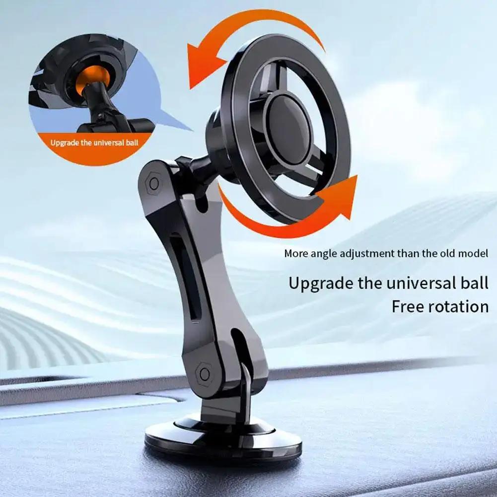 

Phone Holder 720 Rotate Metal Magnetic Car Phone Holder Foldable Phone Stand Air Vent Magnet Mount GPS Support For All Phon O6T5 чёрный