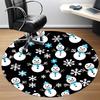 1pc Snowman-patterned Chair Carpet for Office Non-Slip, Machine Washable Rug for Office, Room - Holiday Decor, Machine Made yy251016182