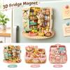 Cartoon Pattern Fridge Magnet 3D Relief 3D Refrigerator Stickers Refrigerator Magnet  Kitchen Decor