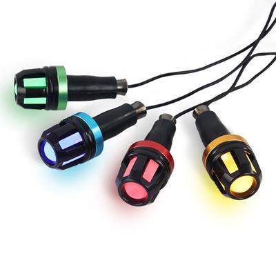 Motorcycle Handlebar End LED Turn Signal Light Moto Handle Bar Grip Plug Side Marker Lamp