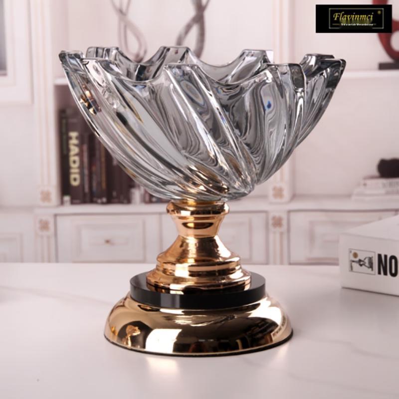 Flavinmci European Crystal Glass Fruit/Candy Plate