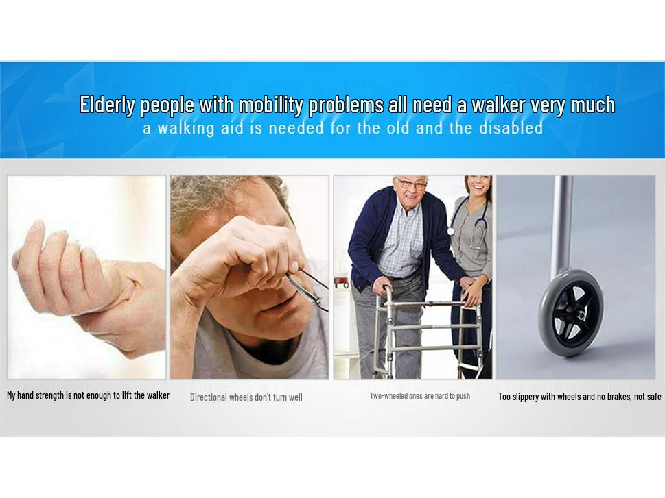 Yade Hliníková chodítka se sedátkem a masážní funkcí pro seniory a osoby se zdravotním postižením