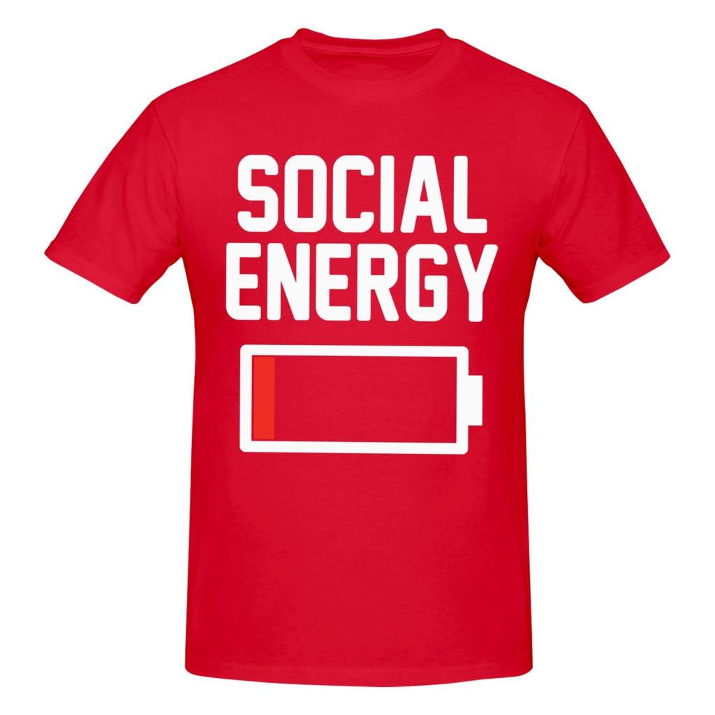 Social Energy Funny Low Power T Shirts Graphic Y2k Pops Quality Tshirt For Unisex Wounisex Tops