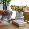 Kreative Nordische Einfache Glasvase Blumen und Rosen Wasser Nährend Großkalibrige Gestreifte Glasvase Wohnzimmer Ornament