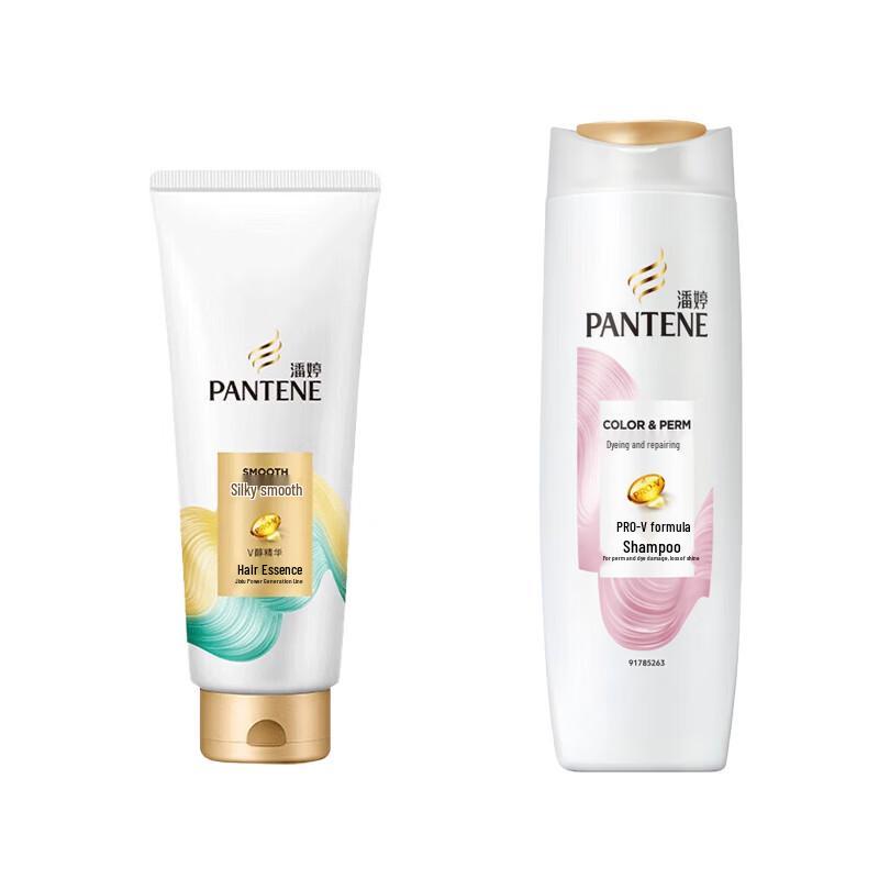 Pantene Dyeing & Perm Repair Shampoo & Silky Smooth Conditioner Set