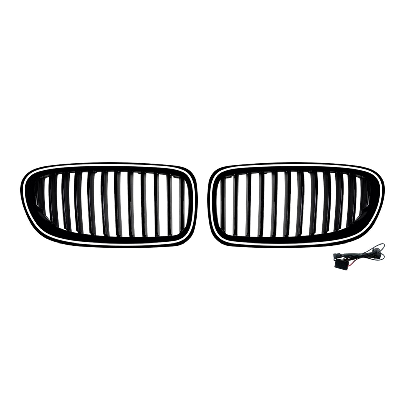

Grill Front Kidney Grille W/ LED Light For BMW 5 Series F10 F11 520i 525i 528i 530i 535i 550i 11-17 Upper Bumper Hood Mesh Grid