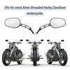 Universal Motorcycle Black Rearview Side Mirrors For Harley Touring Road King Dyna Softail FLHTC Classic Sportster XL 1200 883
