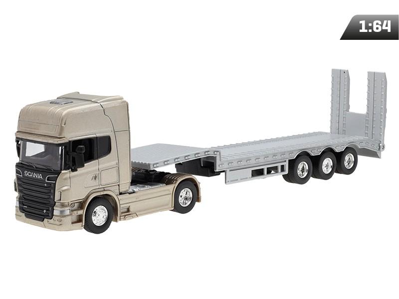 Model 1:64, Scania V8 R730, Golden Tractor, Low-loader