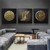 Black Gold Geometric Abstract Canvas Poster Painting Modern Nordic Luxury Wall Art Living Room Home Decoration