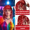 Foil Tinsel Wigs for Adults Fancy Dress Party Shiny Tinsel Wig Metallic Masquerade Disco Hat for Photo Booth Prop Cosplay Supplies