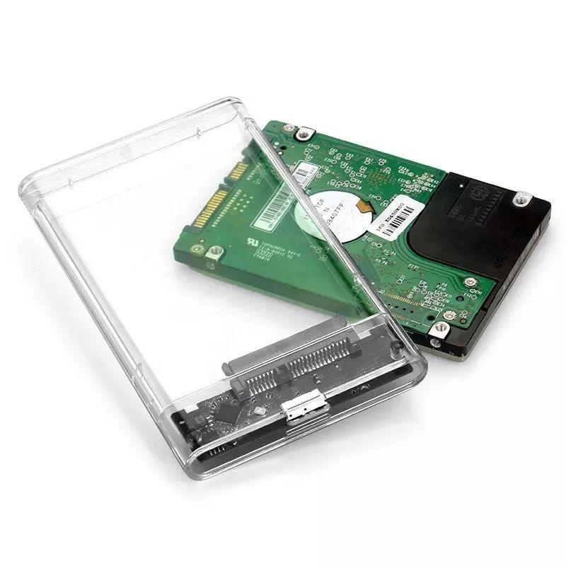 2,5 Zoll Transparentes HDD SSD Gehäuse SATA III auf USB 3.0 Festplattengehäuse Unterstützt 6TB Mobile Externe HDD für Laptop PC