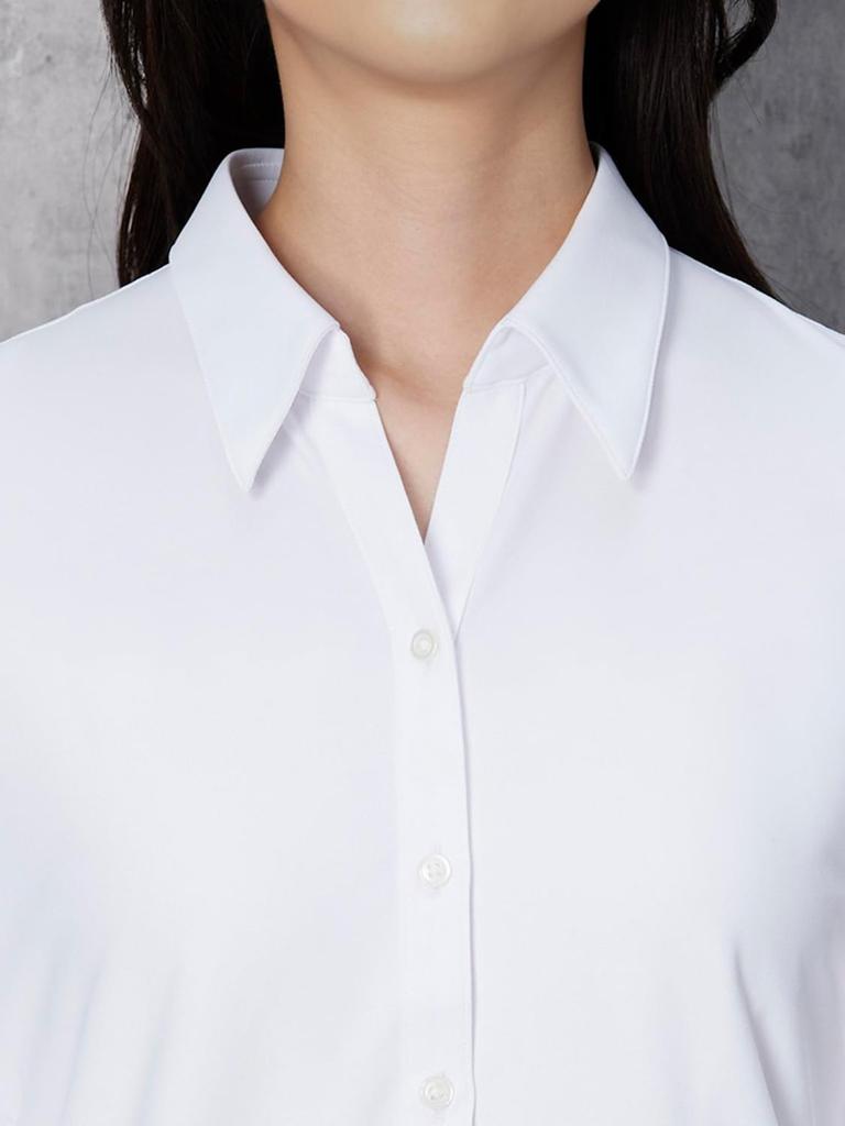 Dress Completely Office Long Solid Skipper Size 5 i-Shirt Women's Blouse, Shirt, Iron-Free, Stretch, Ultra-Quick Drying, Elegant, Recruiting, Wear,