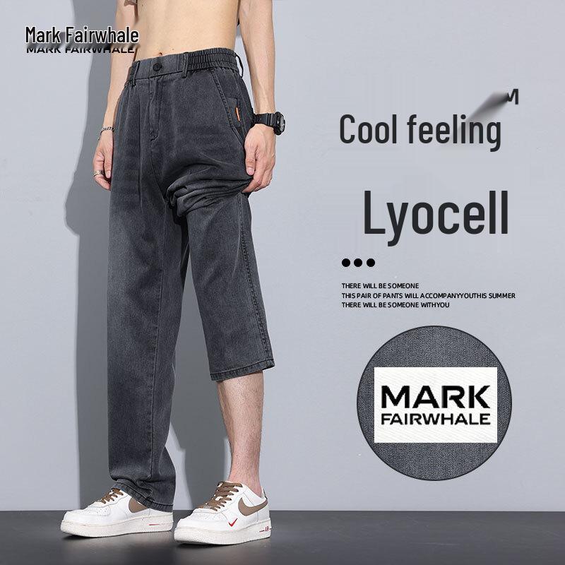 MARK FAIRWHALE Men s Summer Tencel Casual Jeans 4XL