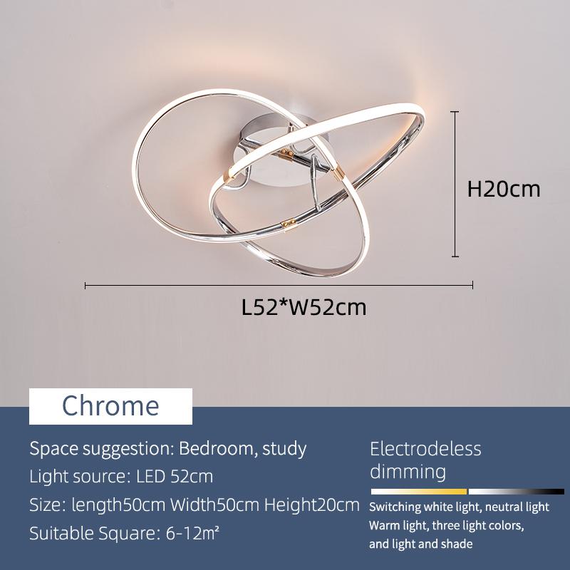 Hot Modern Led Ceiling Lights For Living Room Bedroom Study Room Decoration Led Ceiling Lamp Smart Home Alexa Black/Chrome/Gold