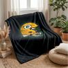 Zelenobílá Kostkovaná Fleecová Přikrývka Green Bay Packers Útulná Teplá Přehozová Deku na Pohovku Postel Cestování Celoroční Použití