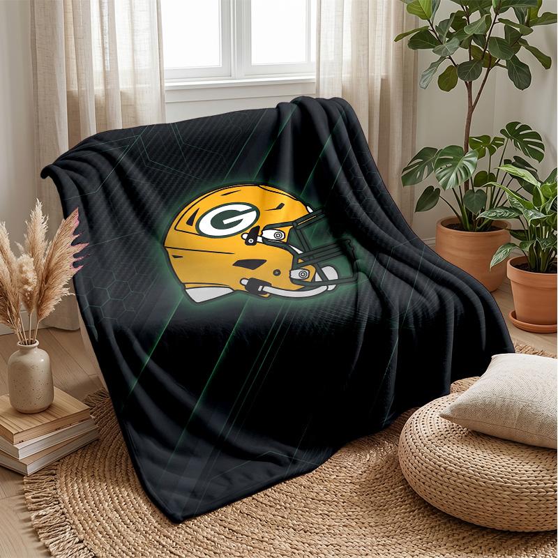 Coperta in Flanella Pile Green Bay Packers Coperta Calda e Accogliente per Divano Letto Viaggio Uso Stagionale