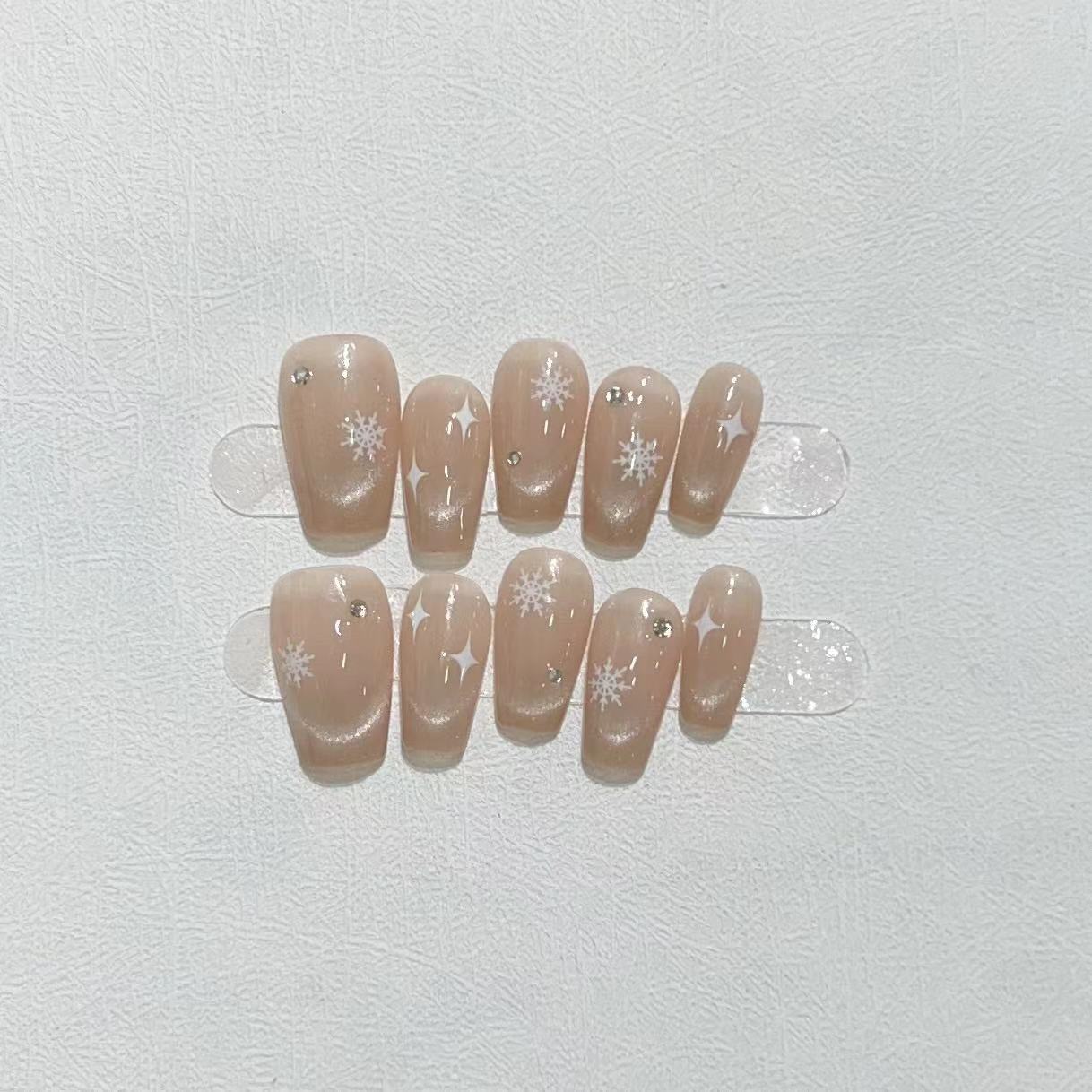 

Чисто ручная работа Деталь доспеха Ручная работа Чистый нюдовый цвет Снежинка Кошачий глаз Французская Четырехконечная звезда Съемный Large L