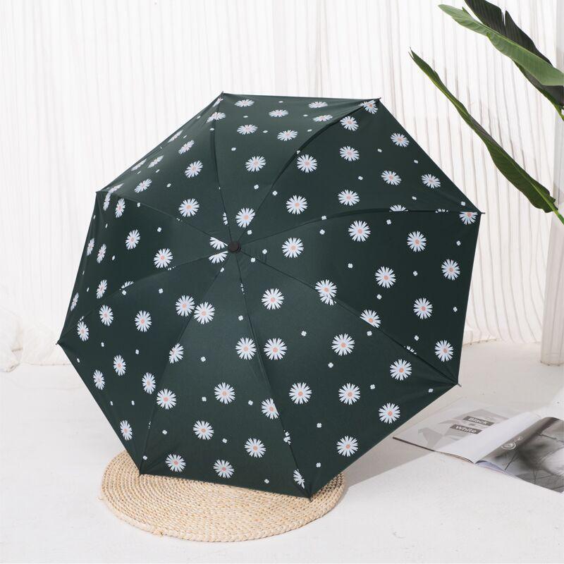 Automatic Manual Folding Umbrella Sun Rain Protection UPF50 Black Coating Cartoon Design 8-Rib Lightweight Adult