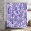 Purple Floral Shower Curtain Waterproof Bath Decorations Printed Decoration Modern Home Bathroom Linen Shower Curtains Set For B