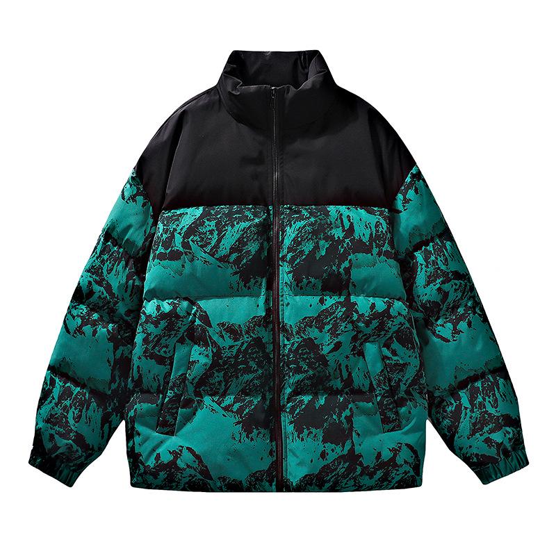 Men's Trendy Winter Cotton Jacket 2024 - Stand-up Collar, Loose Fit, Youthful Style