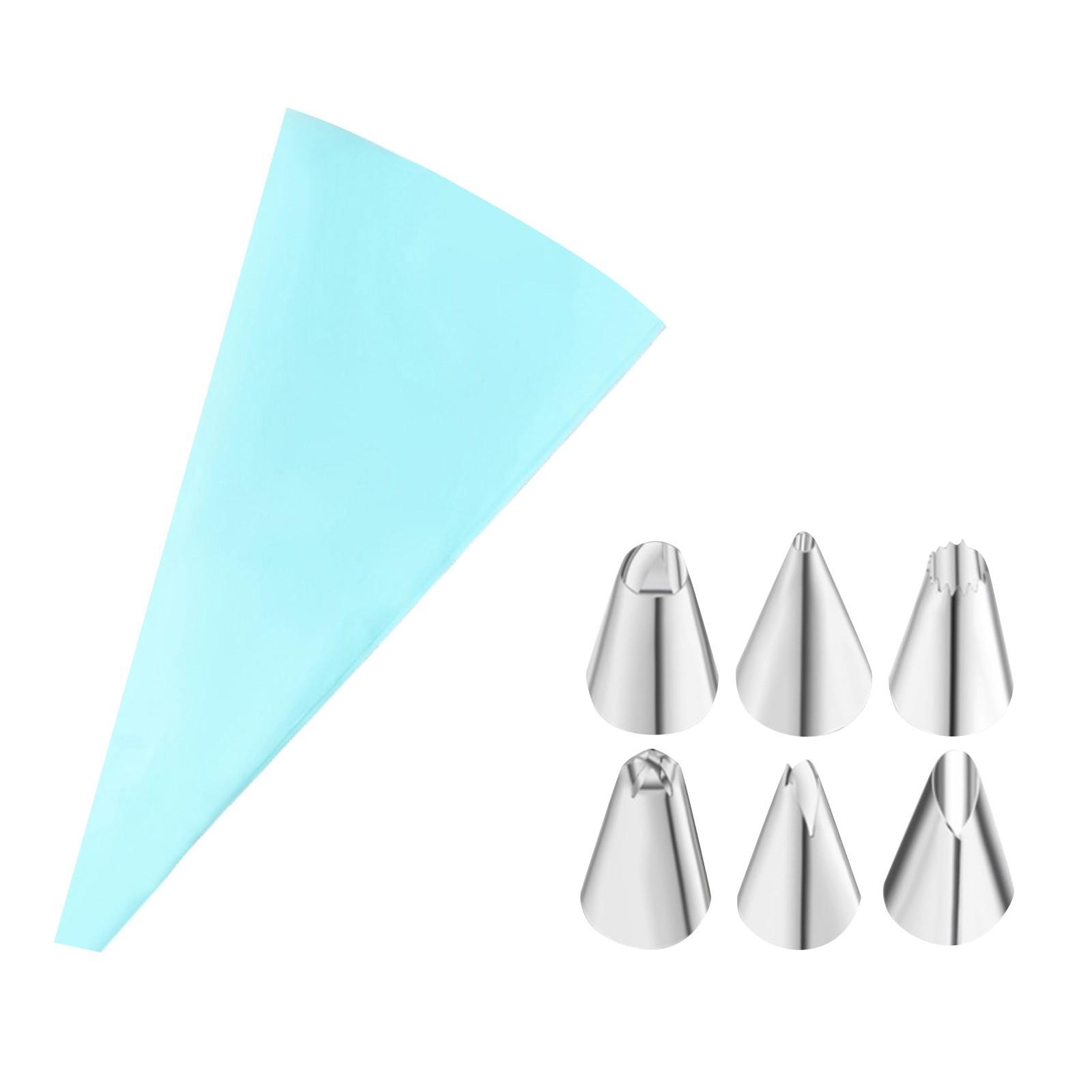 

Набор насадок для ламинирования из нержавеющей стали Инструменты для ламинирования тортов Насадка для ламинирования с кремовым клеем Утолщенный пакет для ламинирования Eva One Size синий