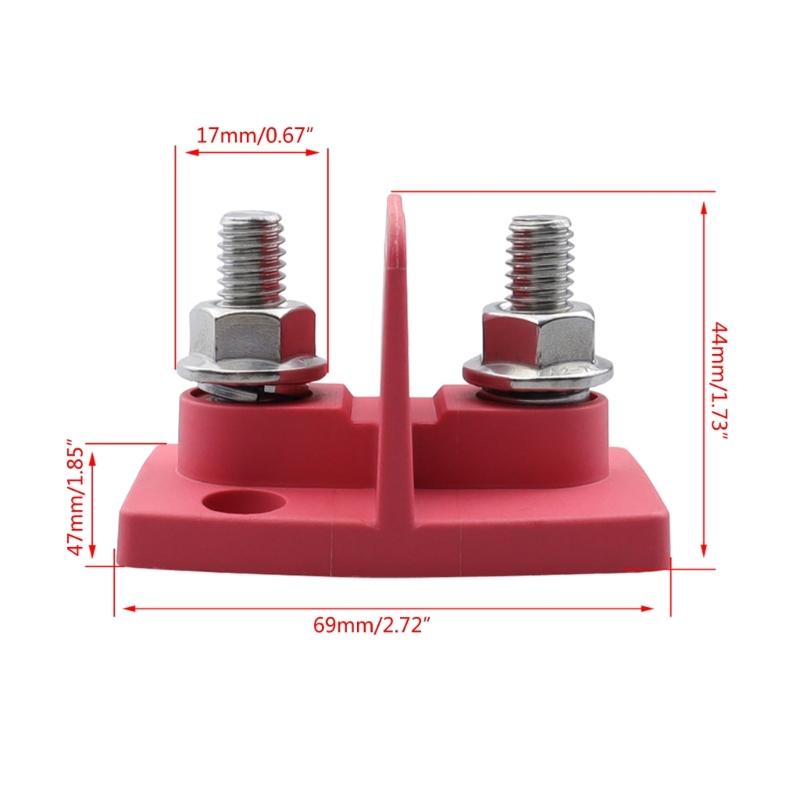 Twin PowerPost Cable Connectors Fireproof Cable Binding Post TerminalM8 for RVs