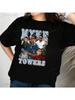 Rapper MYKE TOWERS Los Kortmouwig T-shirt MYKE TOWERS Neutraal Harajuku Unisex Shirt Grafisch Oversized Katoenen T-shirt