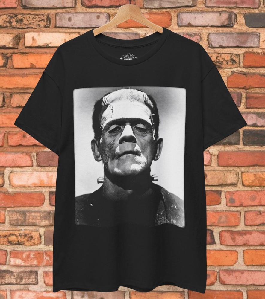 Frankenstein Boris Karloff Shirt Gothic Classic Monster Horror Movie Unisex Tee Unisex T-Shirt S