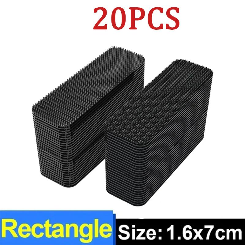 10/20/30Pcs Carpet Fixing Stickers Double Faced High Adhesive Car Carpet Fixed Patches Home Floor Foot Mats Anti Skid Grip Tapes