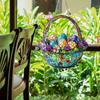 Easter Egg Basket Suncatchers Egg Basket Shape Acrylic Catcher With Metal Chain Multi-functional Egg Basket Garden Ornament For