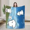 Cute GANADI Blanket Soft Fashion Plush Throw Blanket For Couch Bed Camping Flannel Bedspread Bed Cover