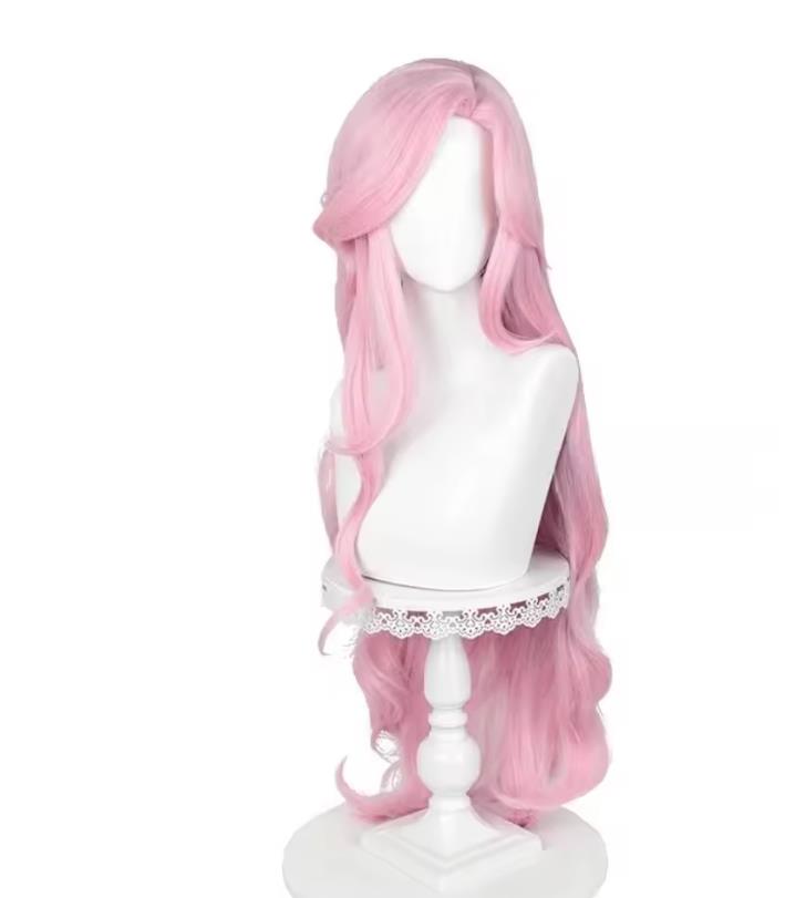 Anime Fluttershy Wigs Long Wavy Pink Cosplay Wigs for Women Girls Party Hair Halloween Heat Resistant Synthetic Hair