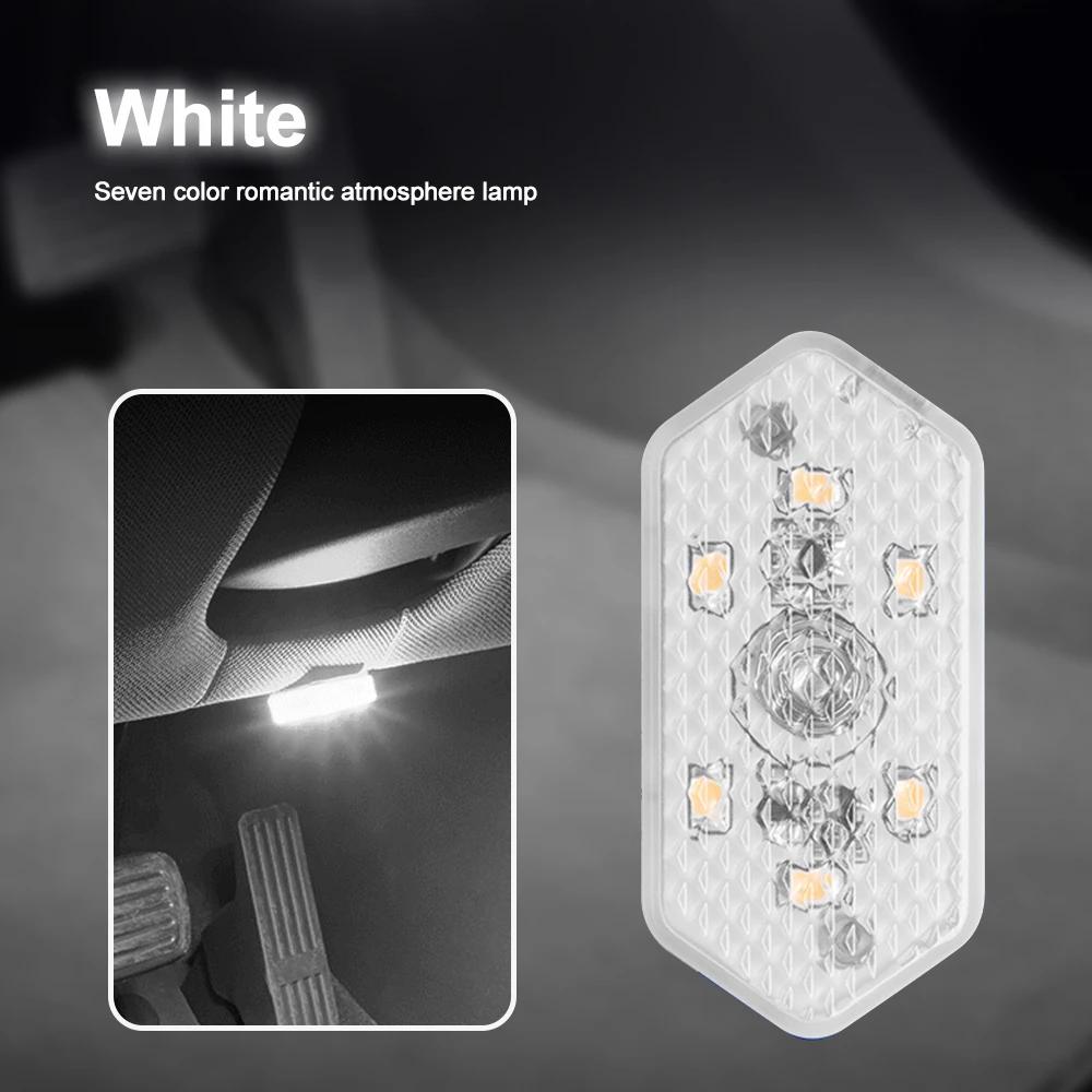 Wireless LED Car Lights Touch Light Roof Ceiling Sensor Read Lamp Multi Color Mini USB Charging Light Auto Interior Accsesories