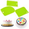 1pc/3PCS Dough Cake Cutter Slicer Spatula for Cake Cream Scraper Pasty Cutters Scraper Irregular Straight Arc Tooth Edge DIY