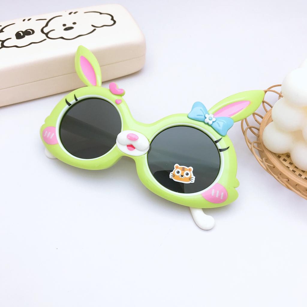 Big-Eared Rabbit Children'S Glasses Silicone Polarized Sunglasses Soft Frame Girl Princess Cute Boy Sunshade Glasses