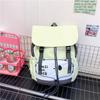 Schoolbag Japanese Versatile Backpack Female Contrasting Color Lightweight Personalized Backpack Trendy Leisure Commuting Cute Ins College Bag