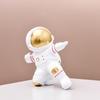 Resin Cartoon Astronaut Figurine Kneeling Side View Home Decor