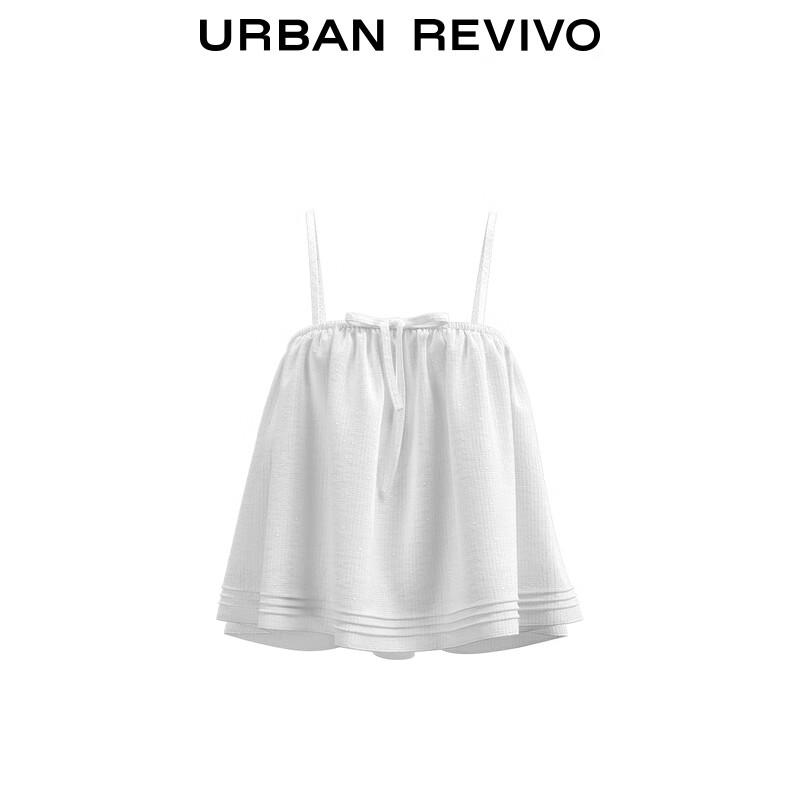 UR Women's Pleated Textured Butterfly Tie-Strap Camisole