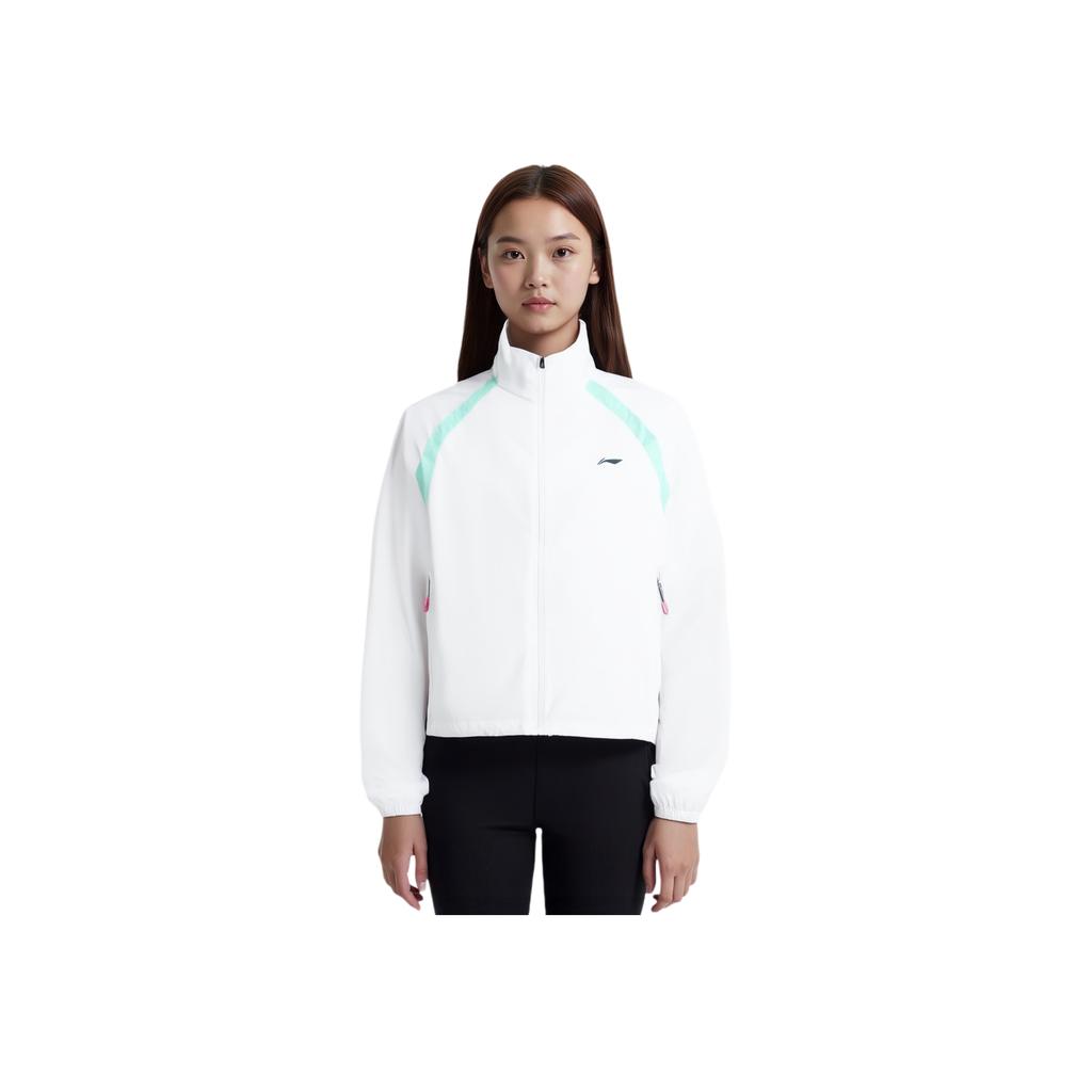 Li Ning Laufserie 2024 Victory Color Block Reißverschluss Stehkragen Bequem Atmungsaktiv Vielseitig Sportlicher Windbreaker Damen Oberbekleidung AFDUC02-2