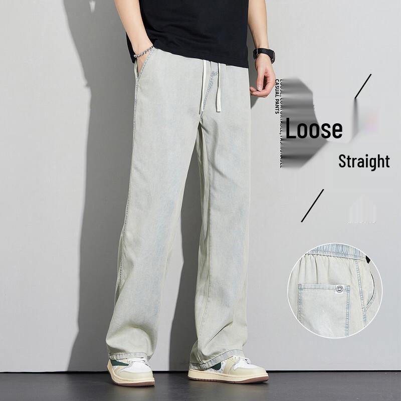 Paul Frank Men s Lyocell Washed Loose Fit Straight Leg Casual Jeans S