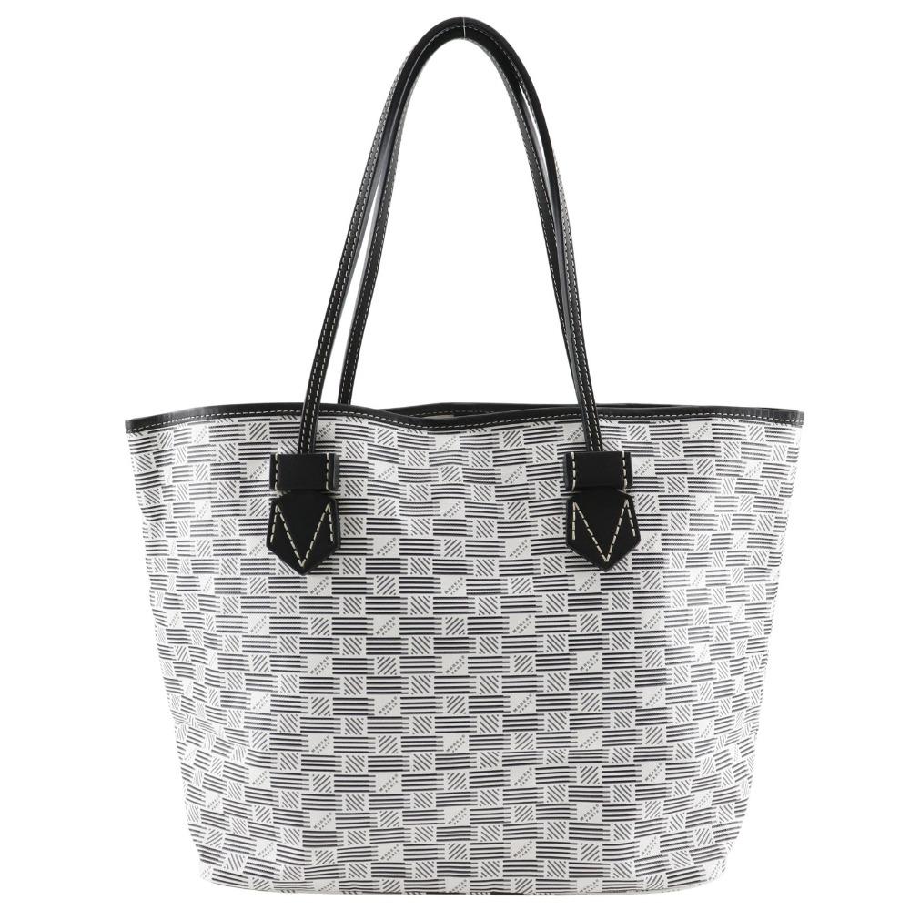 MOREAU PARIS Saint-Tropez MM Tote Bag White PVC Unisex Used